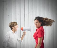 Child yells at her mother photo