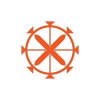 fan propeller logo simple expression icon design, graphic, minimalist.logo vector