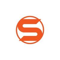 S logo orange color icon for players design, graphic, minimalist.logo vector