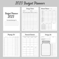 2023 budget planners set logbook or notebook vector