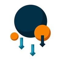 Physics Gravity Flat illustrations about Newton's law of gravity, gravitational forces, and effects of gravity. perfect for clarify presentations, textbooks, and other physics learning materials vector