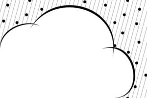 Rain and cloud background black and white art line and copy space, abstract background vector