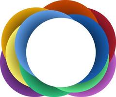 Vector background of colorful circle for copy space, abstract graphic transparent background