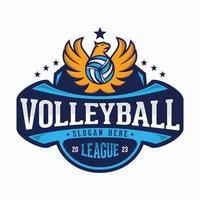 vóleibol liga vector logo para deporte equipo