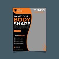 gym and fitness flyer design template vector