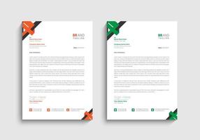 Letterhead template in flat style vector