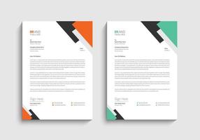 Letterhead template with various colors vector