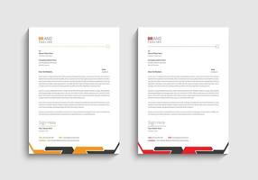 Letterhead template with various colors vector