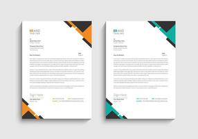 Modern business letterhead template vector