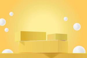 Podium stand modern 3D display scene vector