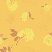 retro floral sin costura modelo elegante boho mano dibujado estilo vector