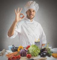 Cuisine of expert chef photo