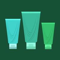 Cleanser cream tubes vector illustration for graphic design and decorative element