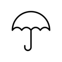 Umbrella, protection concept icon in line style design isolated on white background. Editable stroke. vector