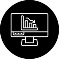 disminución vector icono