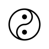 The yin yang symbol, tai chi sign icon in line style design isolated on white background. Editable stroke.