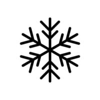 Snowflake icon in line style design isolated on white background. Editable stroke. vector