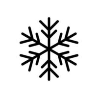 Snowflake icon in line style design isolated on white background. Editable stroke. vector