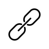Link icon in line style design isolated on white background. Editable stroke. vector
