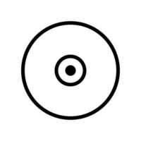 CD, DVD disc, Compact disk icon in line style design isolated on white background. Editable stroke. vector