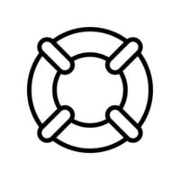 Swim ring, swimming ring, life buoy, help, support concept icon in line style design isolated on white background. Editable stroke. vector