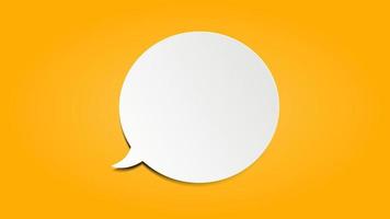 Chat bubble, message icon in paper cut design style isolated on background. vector