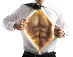 Fire abs businessman photo