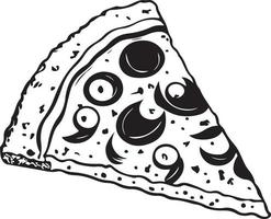 delicioso Pizza rebanada icono aislado en blanco antecedentes vector