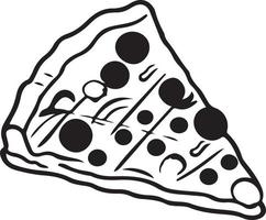 delicioso Pizza rebanada icono aislado en blanco antecedentes vector