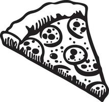 delicioso Pizza rebanada icono aislado en blanco antecedentes vector