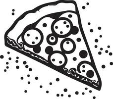 delicioso Pizza rebanada icono aislado en blanco antecedentes vector