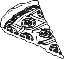 delicioso Pizza rebanada icono aislado en blanco antecedentes vector