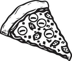 delicioso Pizza rebanada icono aislado en blanco antecedentes vector