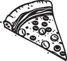 delicioso Pizza rebanada icono aislado en blanco antecedentes vector