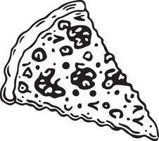 delicioso Pizza rebanada icono aislado en blanco antecedentes vector