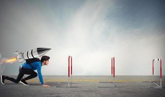 Student overcomes obstacles of his studies at top speed with a rocket photo