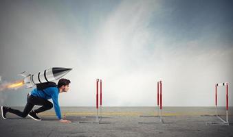 Student overcomes obstacles of his studies at top speed with a rocket photo