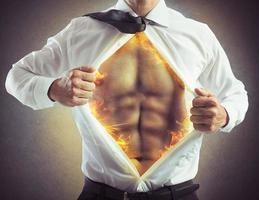 Fire abs businessman photo