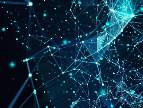 Abstract internet connection network background with motion effects photo