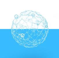Internet globo. concepto de conexión y red. foto