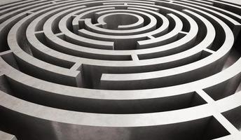 Difficult circular maze photo