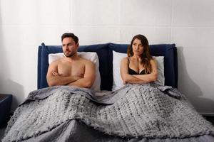 Boyfriend and girlfriend have couple problem and are not happy photo