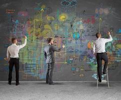 Business team drawing a new project photo