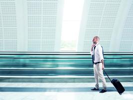 Businessman traveling for work photo