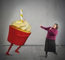 Frightened by giant cupcake photo