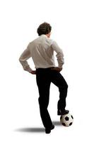 Football concept with businessman photo