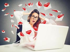 Despair and stress for spam e-mail photo