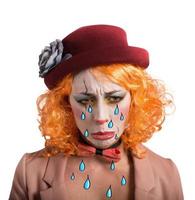 Theatrical sad clown photo