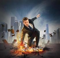 Hero determinated businessman photo