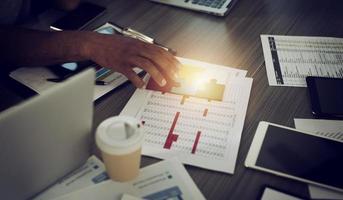 Teamwork of partners. Concept of integration and startup with puzzle pieces photo